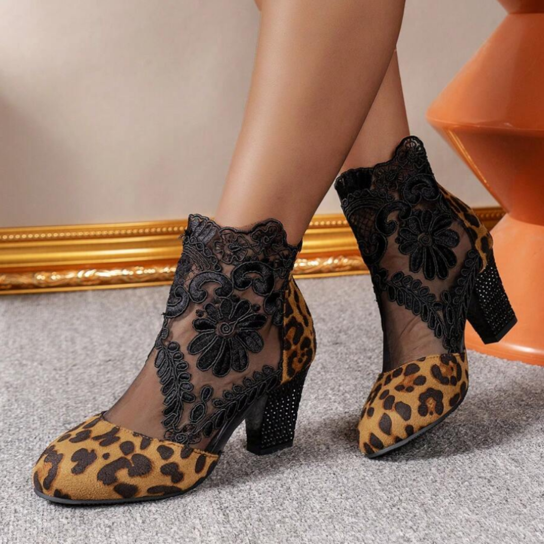 Ivyshape | Embroidered High Heel Boots Trendy Footwear