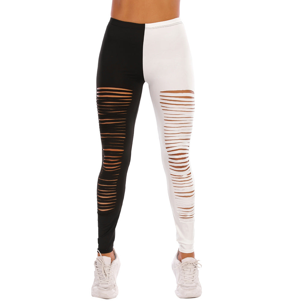 Women's leggings with fashionable rip design Ivyshape