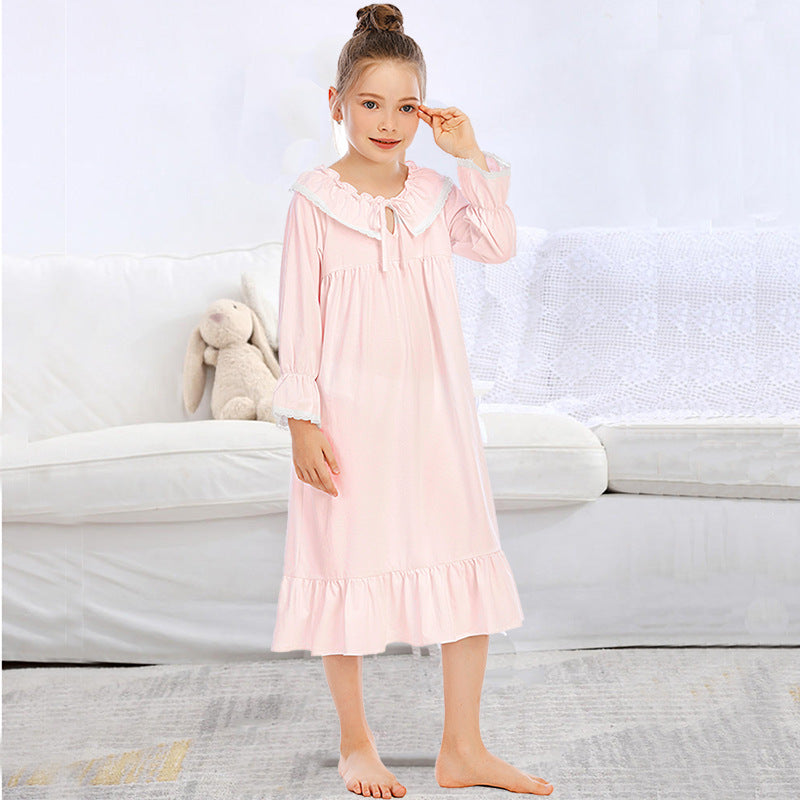 Ladies nightgown with ruffle details and soft, breathable fabric Ivyshape