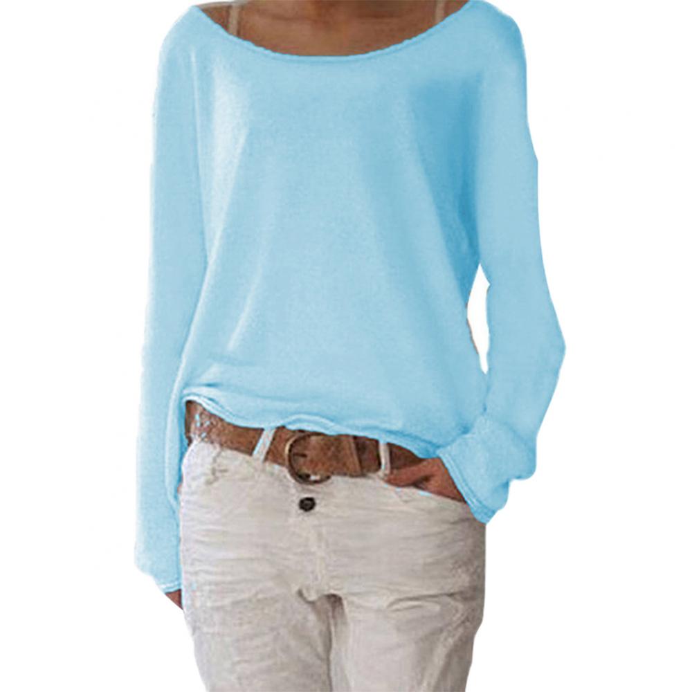 Ivyshape | Fine knit pullover with round neckline