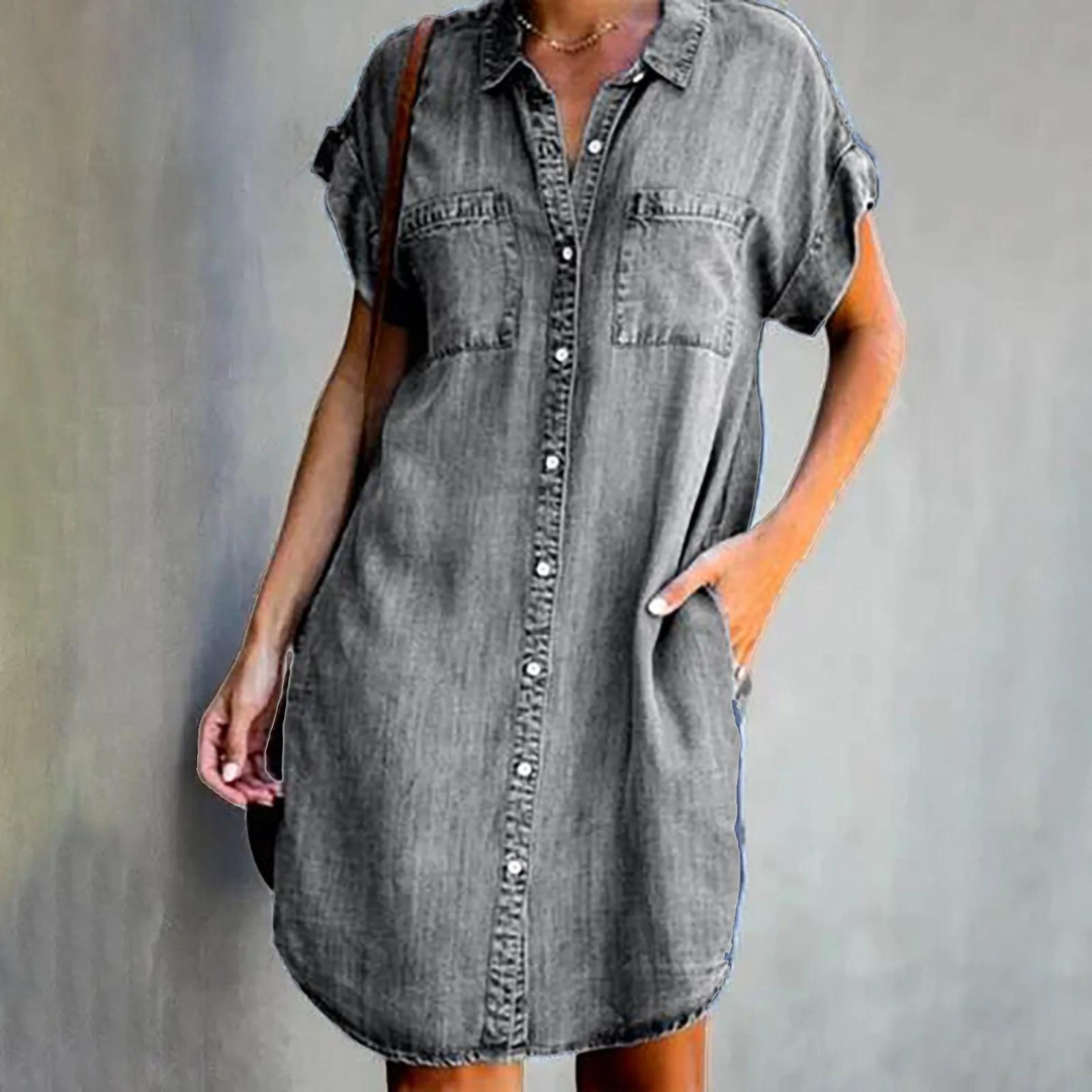 IvyShape | Elegant Denim Dress
