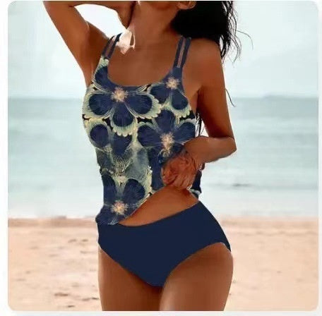 Ivyshape | Stylish Printed Tankini Swimsuit