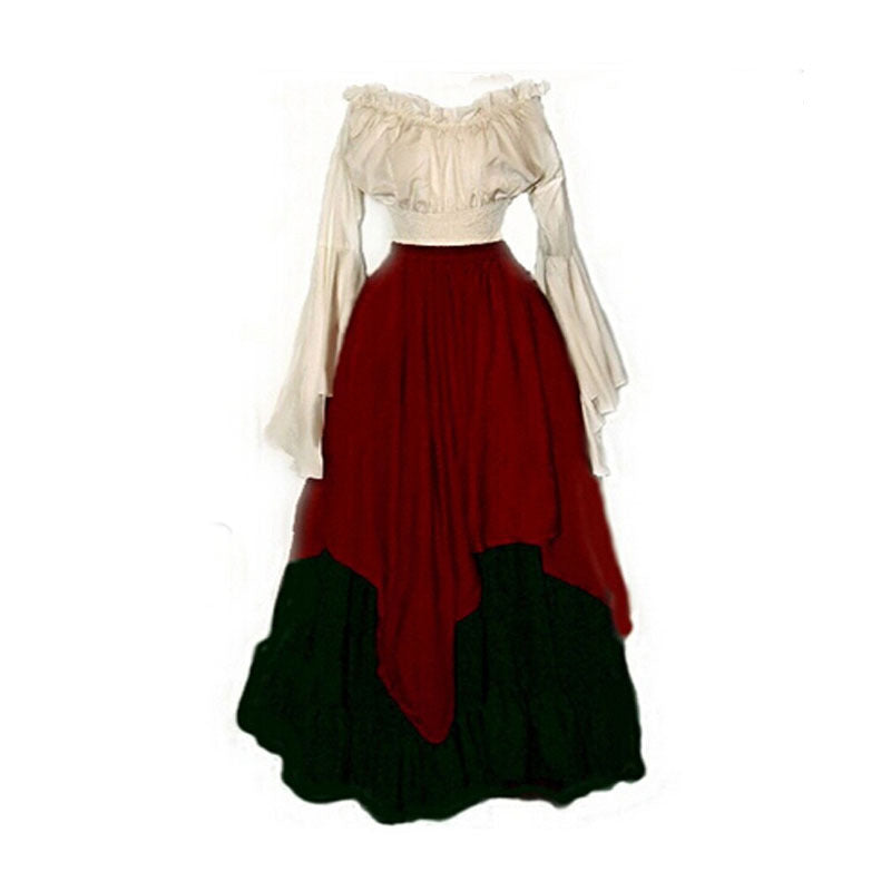 Ladies historical ensemble with wide flared sleeves Ivyshape