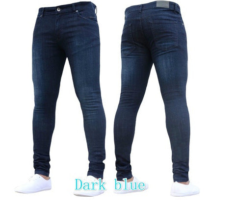 Men's Slim Fit Jeans with Stylish Stitching Details Ivyshape