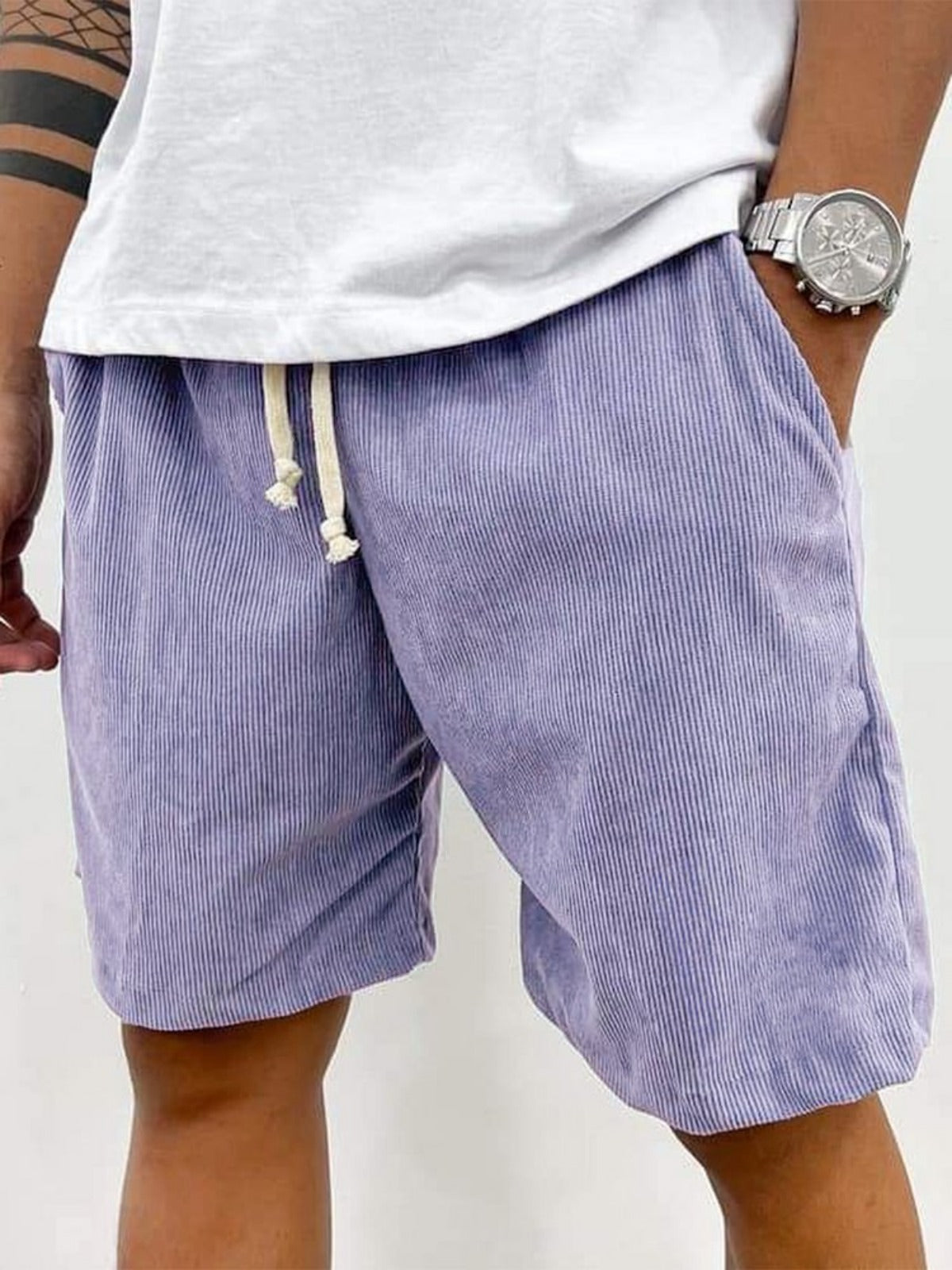 IvyShape Fashion | Men's Casual Drawstring Cord Shorts