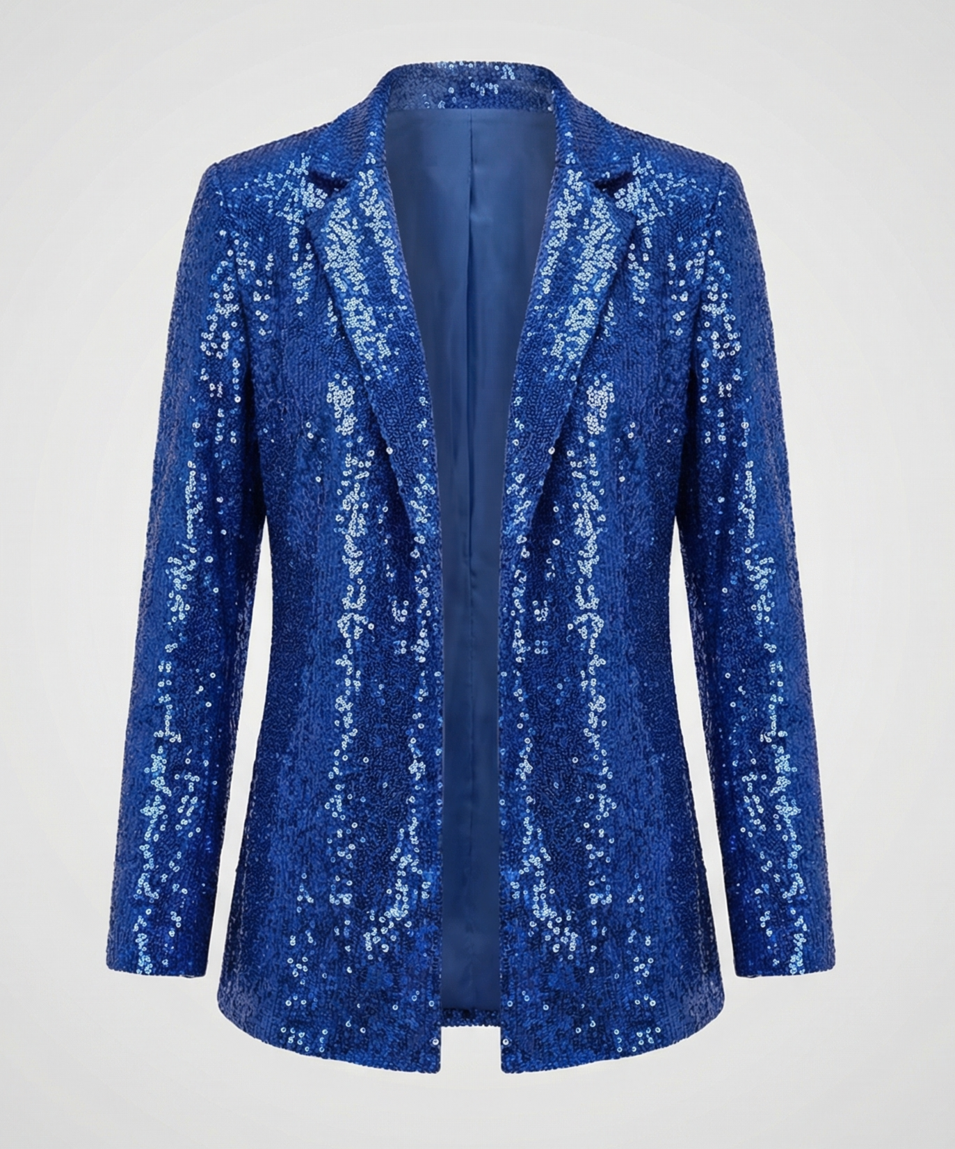 sequin lapel blazer with glamorous statement design and structured fit