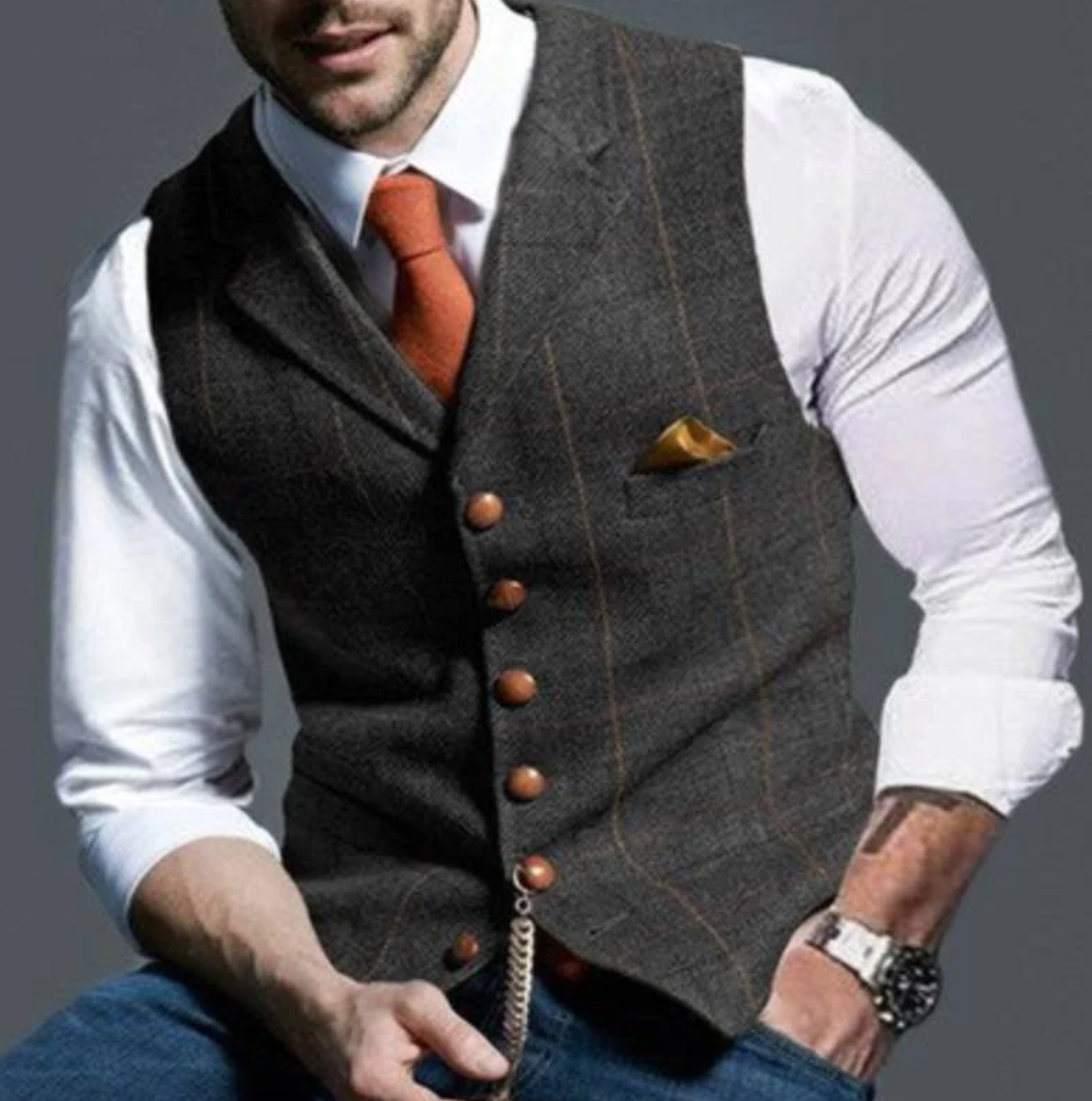IvyShape | Elegant men's waistcoat