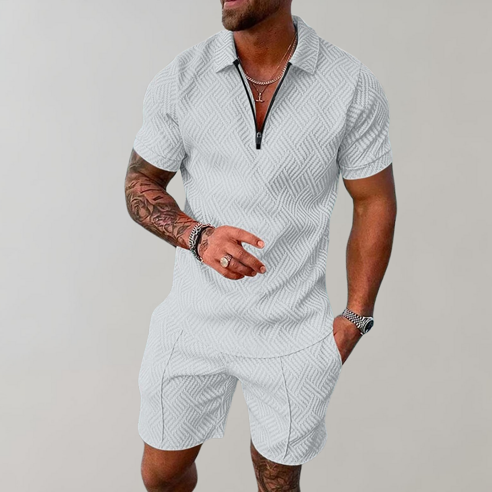 Ivyshape | Polo and Shorts Set for Men