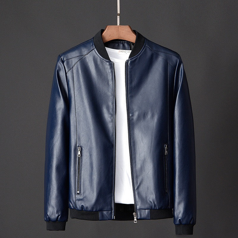 Ivyshape | Fashionable Leather Jacket for Men