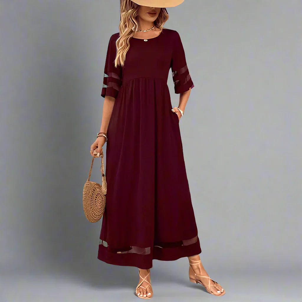 Ivyshape | Elegant Round Neck Dress