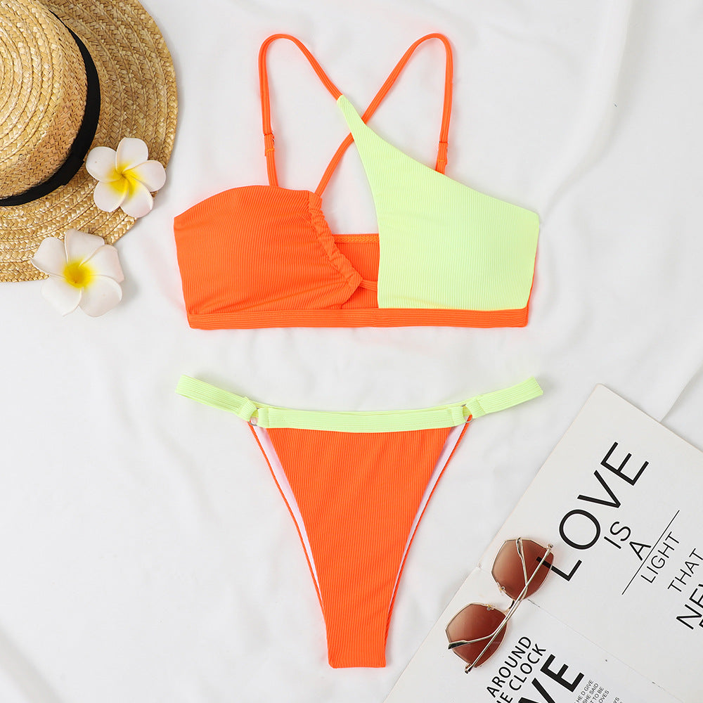 Women's bikini set with asymmetrical design and adjustable straps Ivyshape