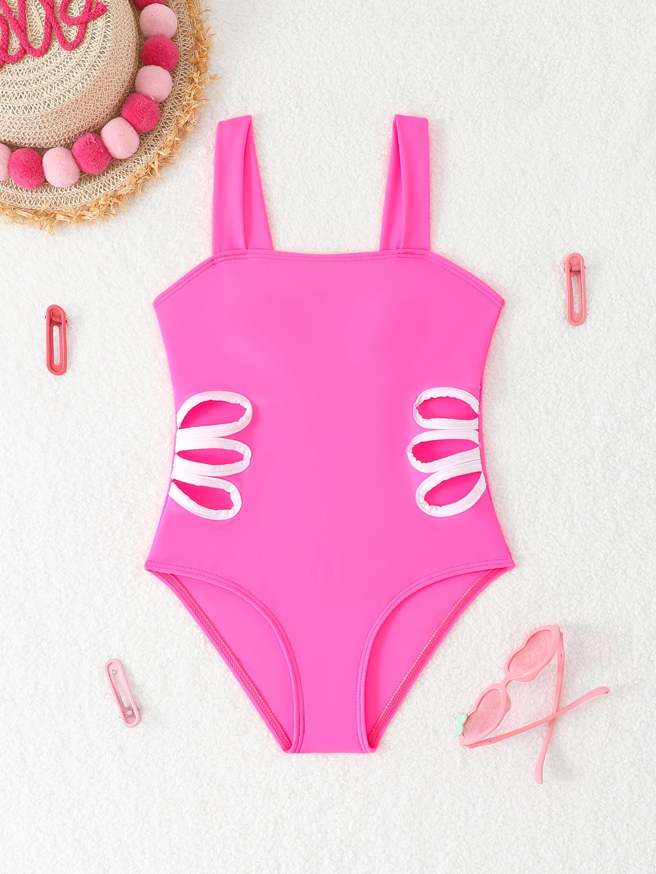 Women's One-Piece Swimsuit with Fashionable Cut-Out Design and Wide Straps Ivyshape