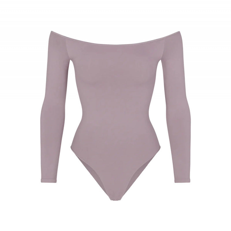 Women's Off-Shoulder Long Sleeve Bodysuit Ivyshape