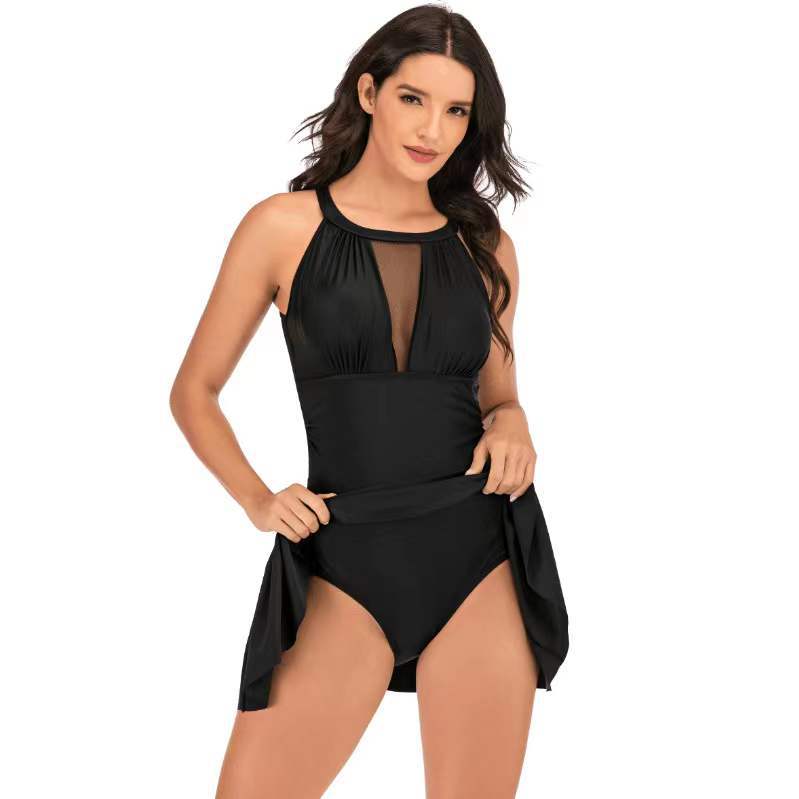 Women's Skater Swimsuit with Elegant Mesh Insert Ivyshape