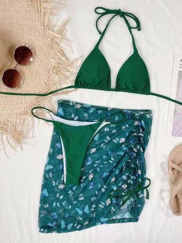 Ladies bikini set with playful wrap look Ivyshape