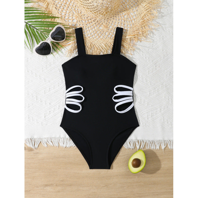 Women's one-piece swimsuit with sophisticated cut-outs and stylish shoulder straps Ivyshape