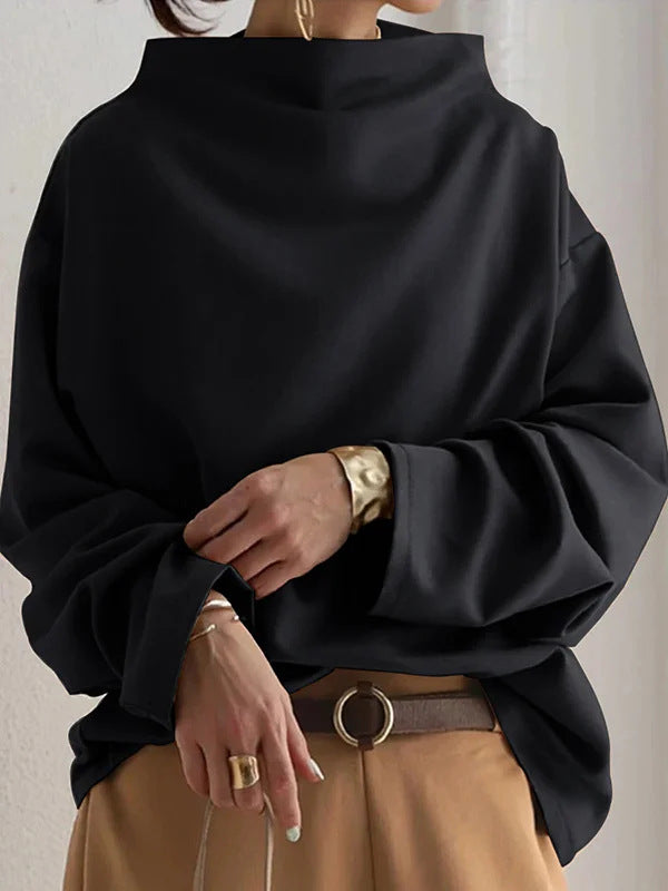 Women oversized pullover with special collar and casual cut Ivyshape