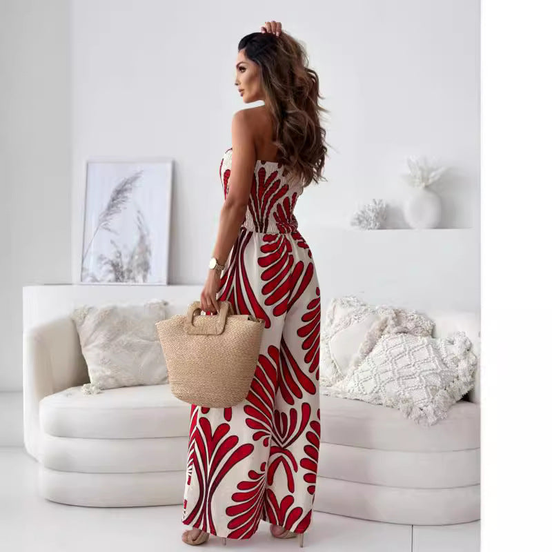 Women's Summer Jumpsuit with Floral Design Ivyshape