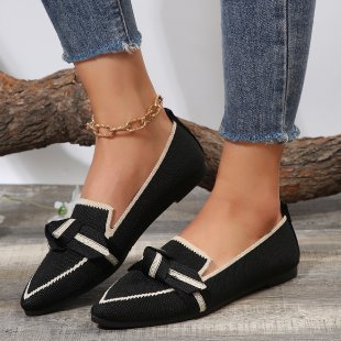 Ladies Elegant Mules with Stylish Bow Application Ivyshape