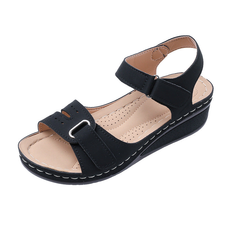 Women Adjustable Comfort Wedge Sandals Ivyshape