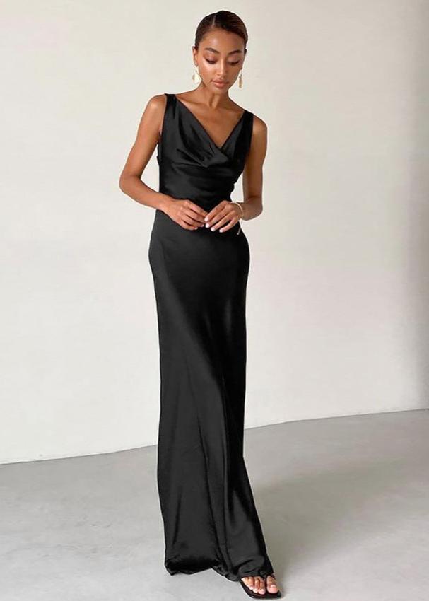 Ivyshape | Elegance Deep V Maxi Dress