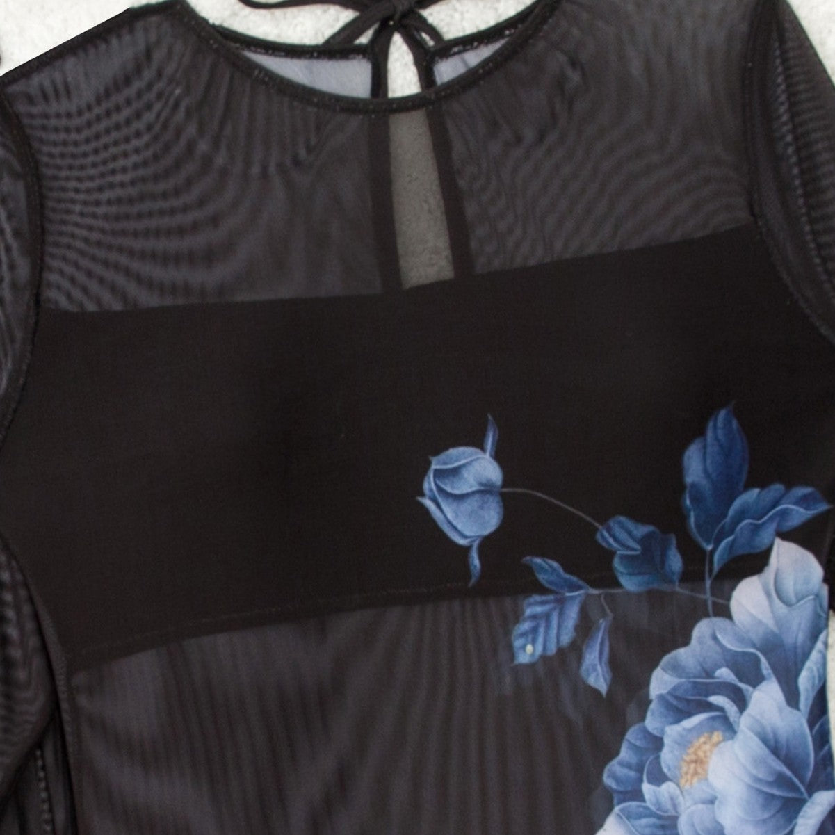 Ladies Elegant Swimsuit with Long Sleeve and Floral Skirt Ivyshape