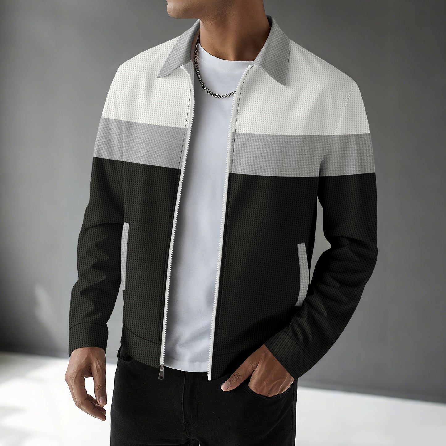 Men's sporty and stylish jacket with fashionable design Ivyshape