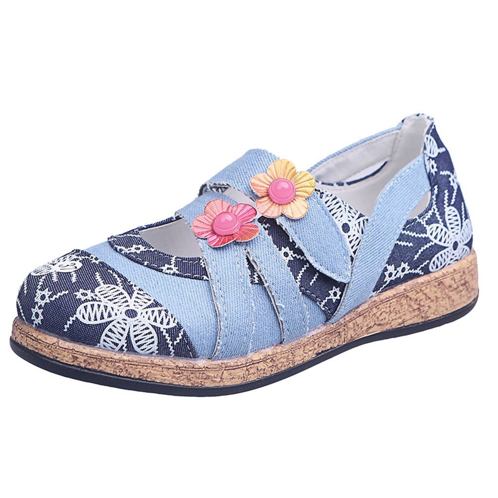 Women Comfortable Sandals with Floral Design and Elastic Straps Ivyshape