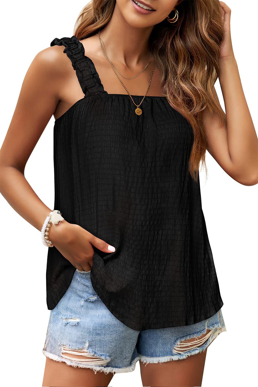 Women oversized blouse with ruffle Ivyshape