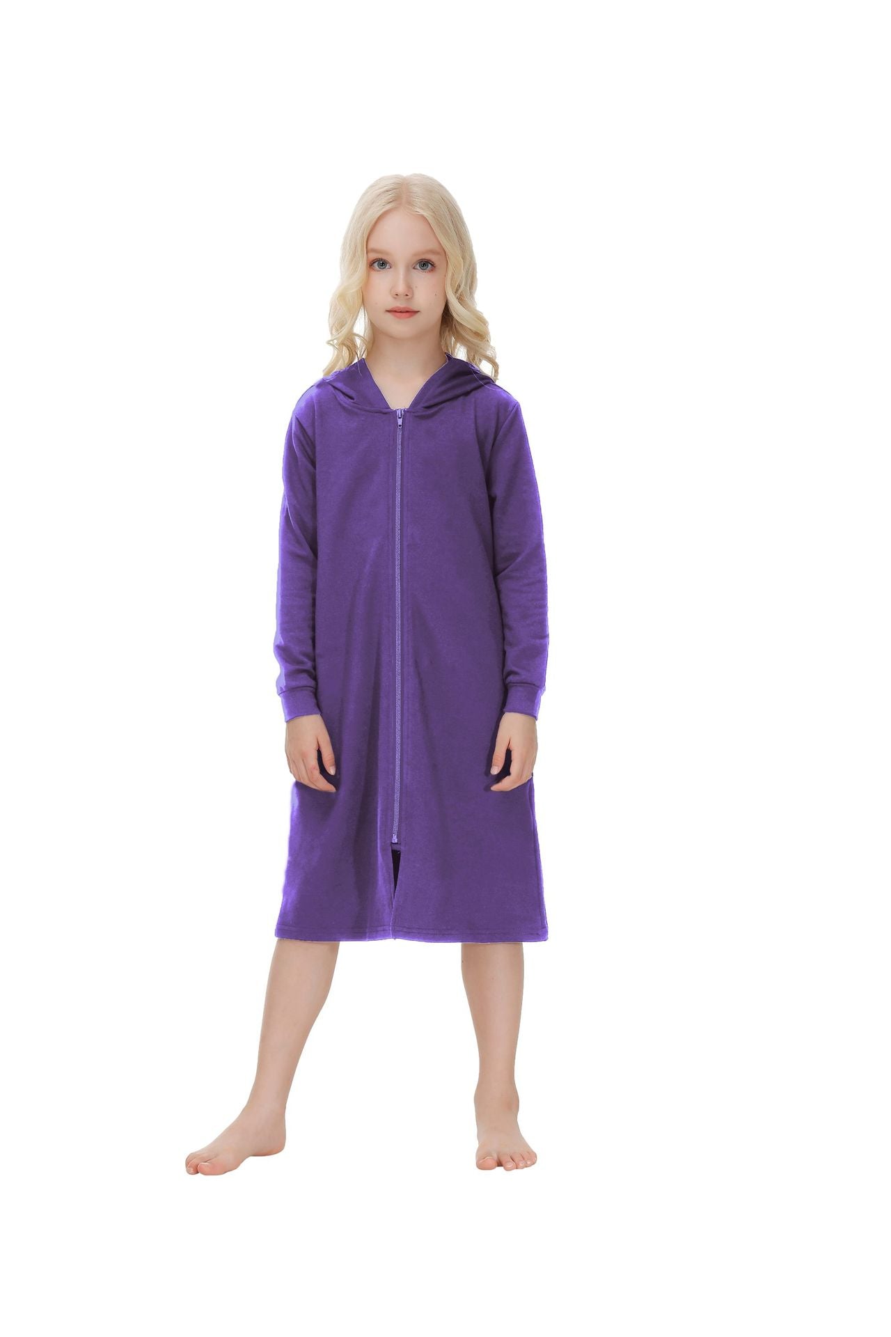 Women’s Hooded Nightgown with Zipper Ivyshape