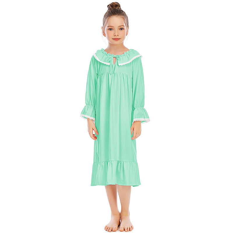 Ladies nightgown with ruffle details and soft, breathable fabric Ivyshape