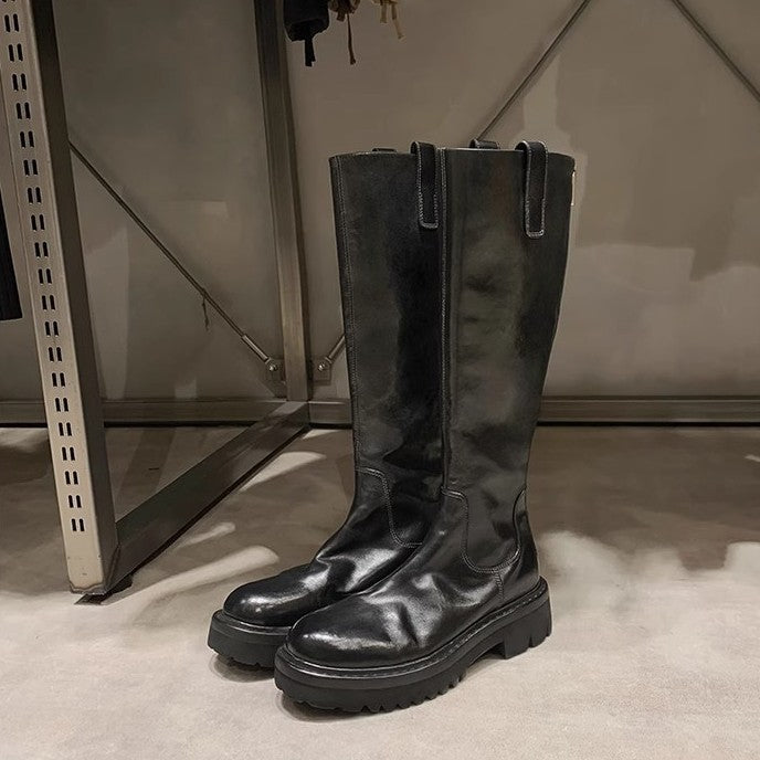 Women's Tall Leather Riding Boots Ivyshape