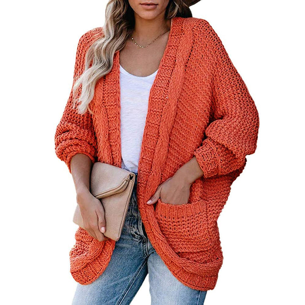 Women's casual cardigan with oversized cut and pockets Ivyshape