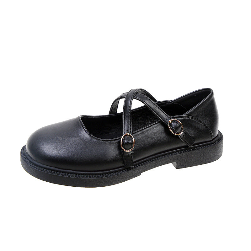 Ladies ballerina shoes with cross straps and non-slip sole Ivyshape