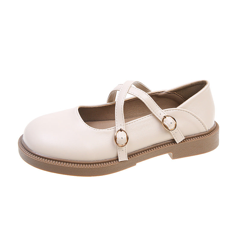 Ladies ballerina shoes with cross straps and non-slip sole Ivyshape