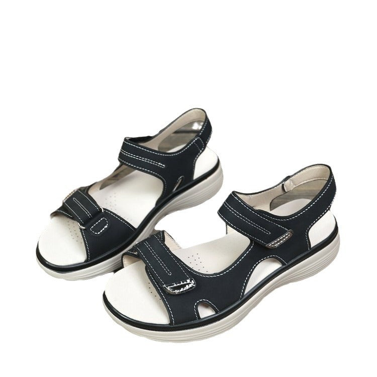 Women's sporty sandals with adjustable hook-and-loop fastener and cushioned sole Ivyshape