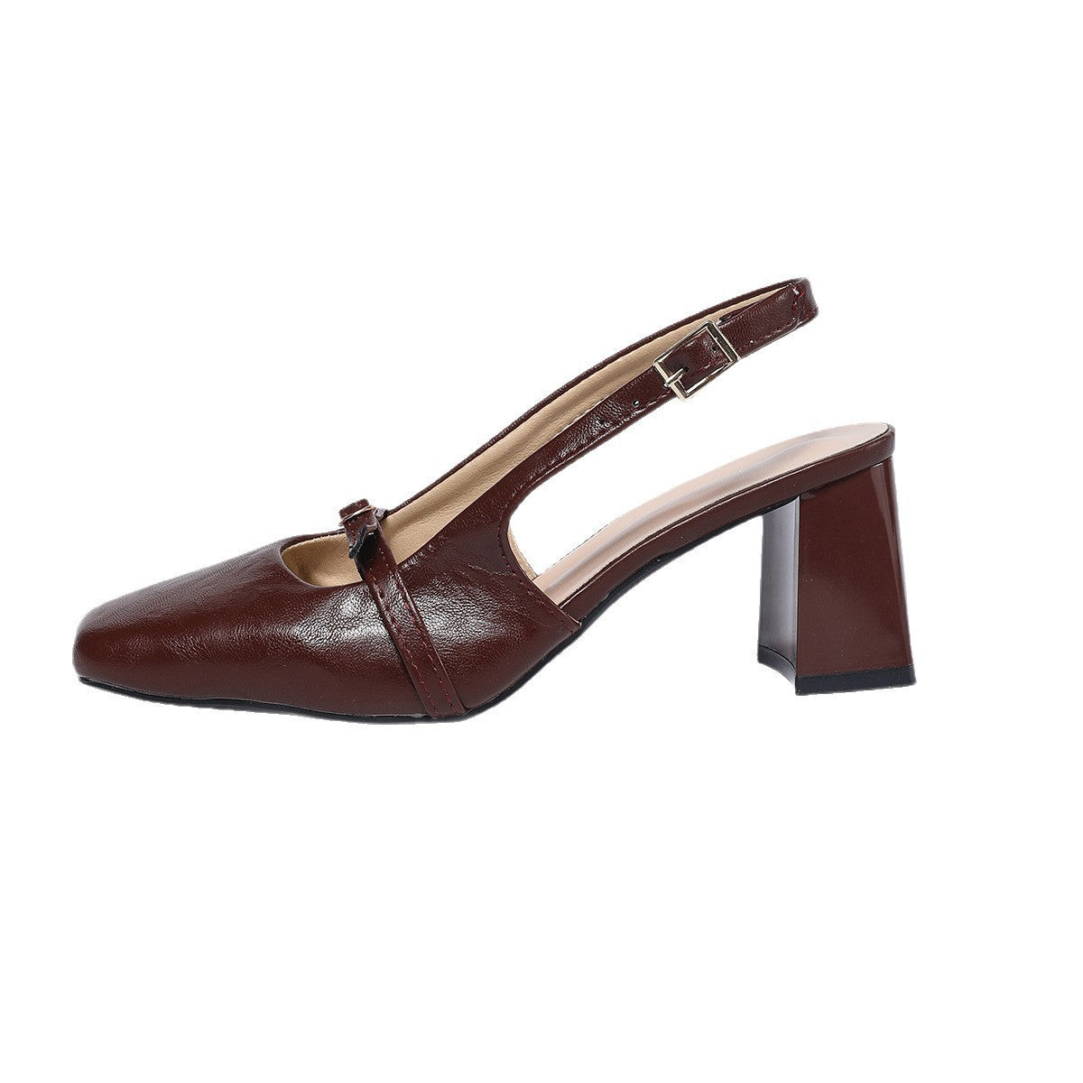 Ladies Slingback Pumps with square toe shape and elegant heel height Ivyshape