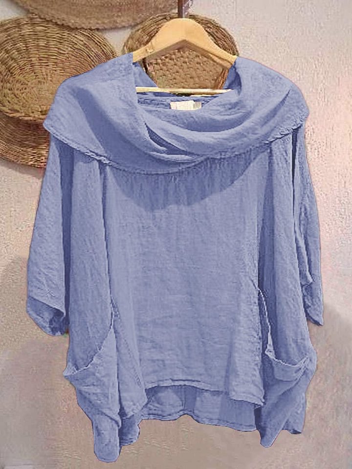 Women's Oversize Blouse with Generous Collar Ivyshape