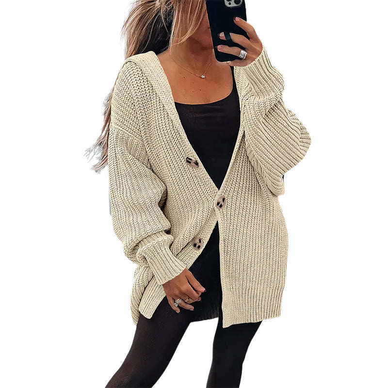 Women's Oversized Knit Cardigan Ivyshape