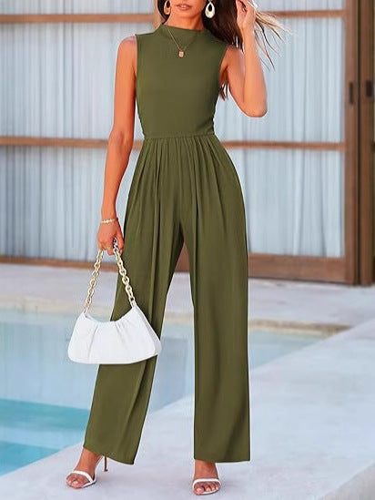 Women Wide Leg Jumpsuit with Fitted Cut and Elegant Design Ivyshape