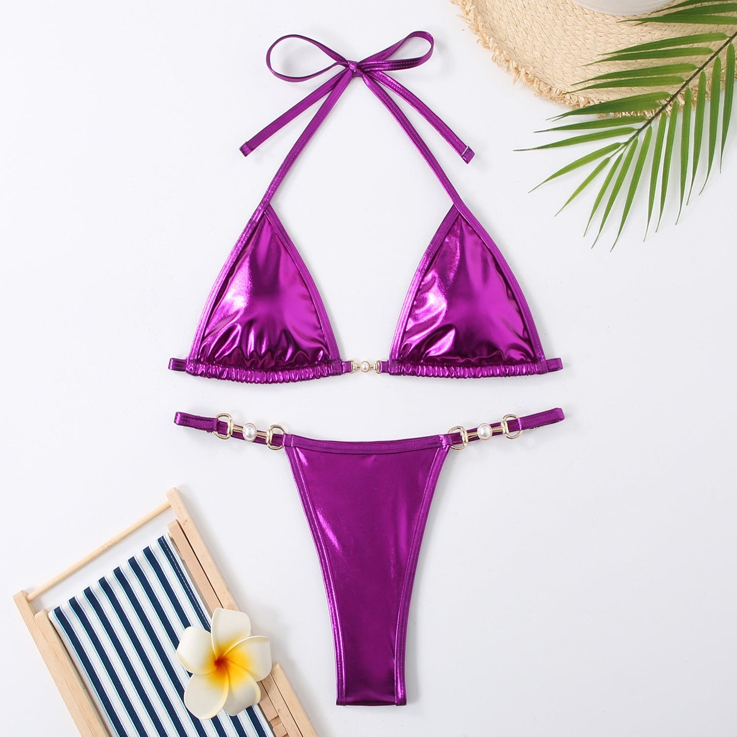 Women's Luxury Bikini Set with Triangle Top and Adjustable Straps Ivyshape