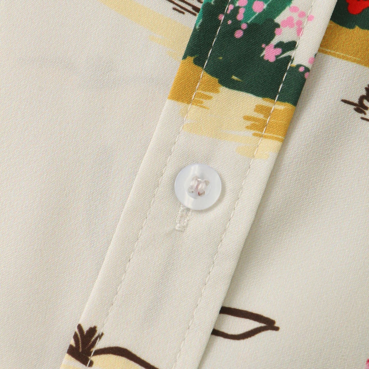 Men's Short Sleeve Shirt with Creative Desert Motif and Classic Cut Ivyshape