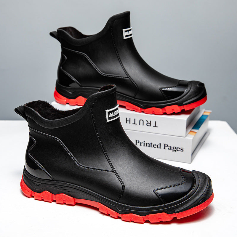 Men's rubber boots with non-slip sole and flexible entry Ivyshape