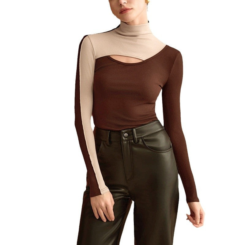 Women Elegant Top with Asymmetric Cut and Cut-Out Design Ivyshape