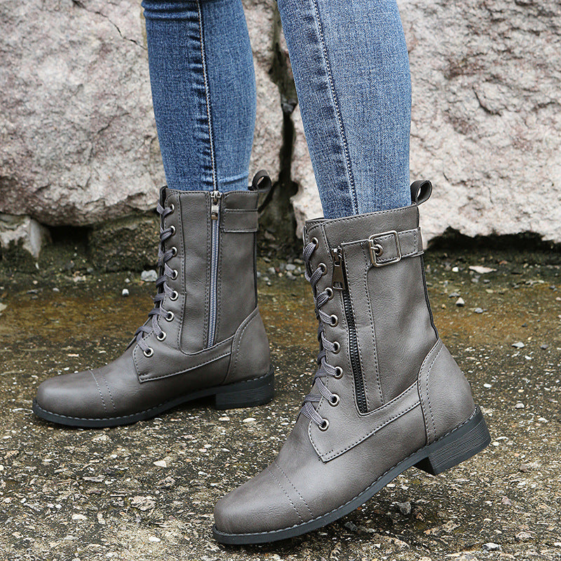 Ivyshape | Boots with Zipper