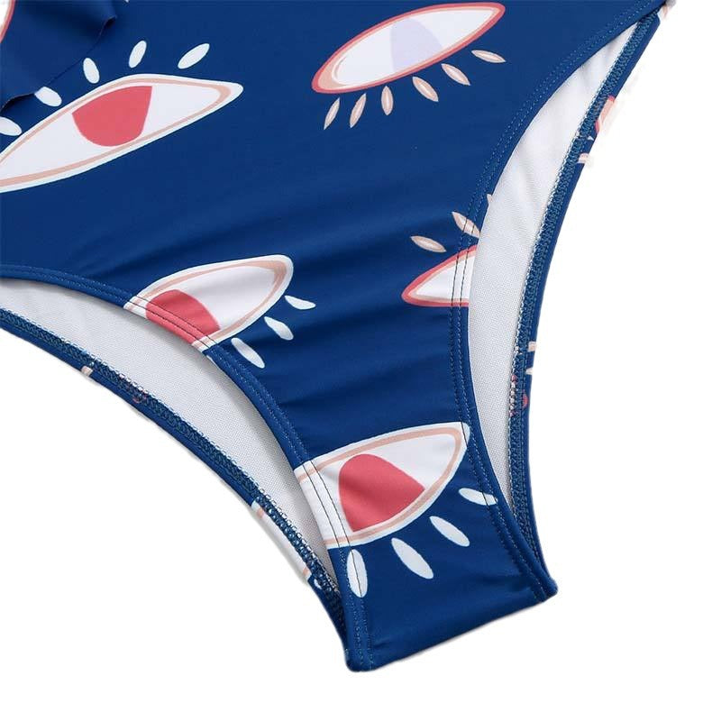 Women's one-piece swimsuit with asymmetrical ruffle design and elegant wrap skirt vest Ivyshape