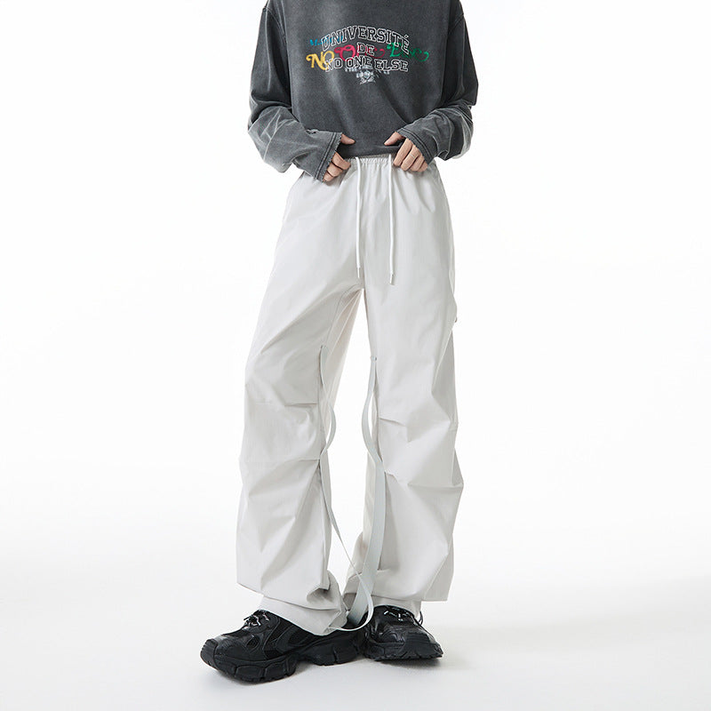 Women's Casual Sports Pants with Adjustable Waist and Modern Cut Elements Ivyshape