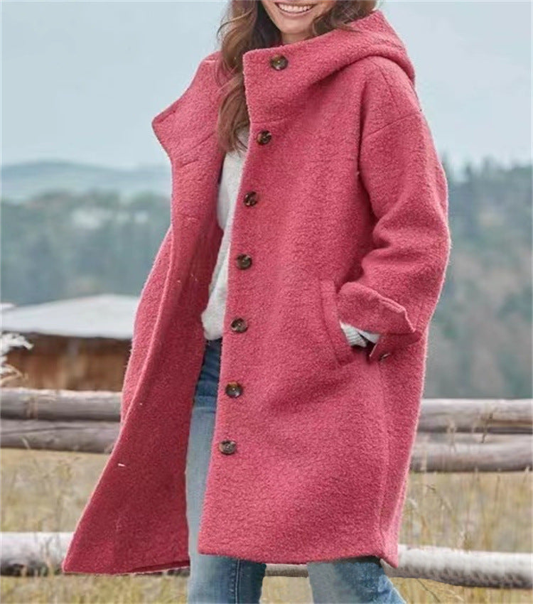 Ladies Oversize Wool Coat Ivyshape