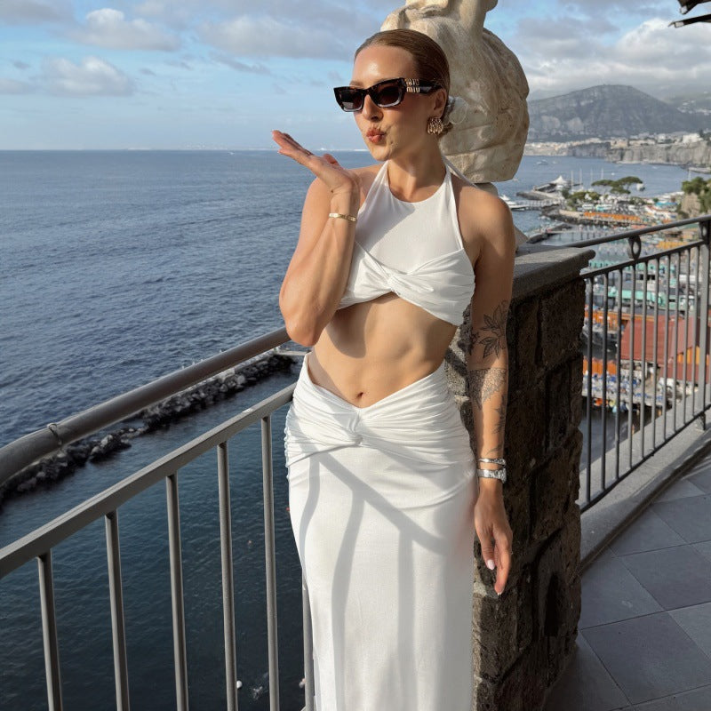 Women Elegant Two-Piece Set with Wrap Design Ivyshape