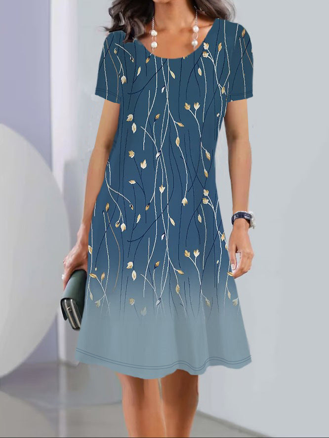 Women Floral Printed A-Line Dress Ivyshape